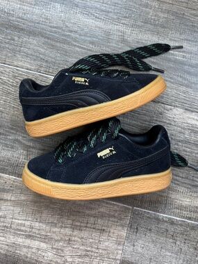 KIDS Toddler PUMA SUEDE SKATE (BLACK/VINE Gum 12C